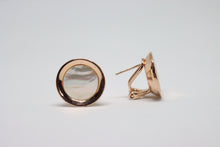  Rose Gold Plated Silver Earrings with pearl