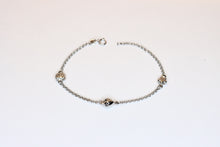  White Gold Chain Bracelet with Charms for Child