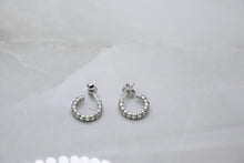  White gold hook Earrings with Zircons