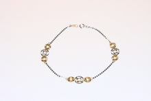  Yellow and White  Gold Chain Bracelet