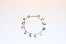  White Gold Chain Bracelet with Hearts