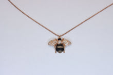  Silver Rose Gold Plated Pendant Queen Bee with zircons