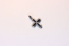  White Gold Cross with sapphire and diamond