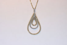  White and Yellow  Gold Pendant Drops with diamonds