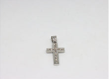  White Gold Cross with zircons