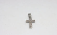  White Gold Cross with zircons