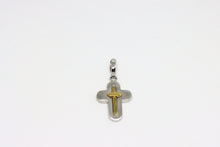  White and Yellow Gold Cross
