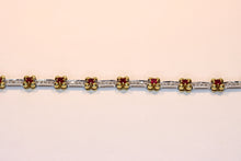  Gold Tennis Bracelet with diamonds and rubies