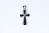 White Gold Cross with sapphires and diamonds