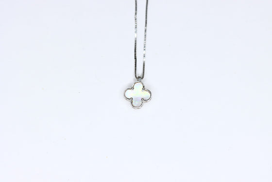 White Gold Cross with Pearl