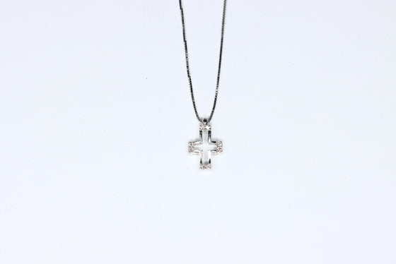 White Gold Cross with diamonds