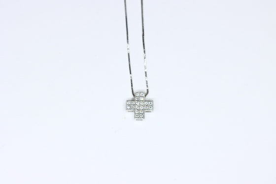 White Gold Cross with diamonds