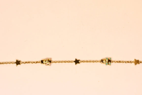 Gold Chain Bracelet with Charms for Child