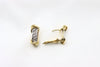 White and Yellow Gold Earrings with diamonds