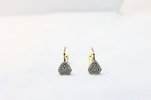  Yellow and White Gold Earrings with diamonds