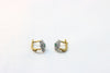 Yellow and White Gold Earrings with diamonds and emeralds