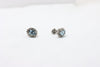 White Gold Earrings with diamonds and aquamarine