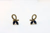 Gold Earrings with sapphire and diamonds