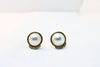 Gold Earrings with Pearl and diamonds