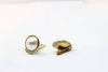 Gold Earrings with Pearl and diamonds