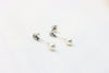 White Gold Earrings with pearls and diamond