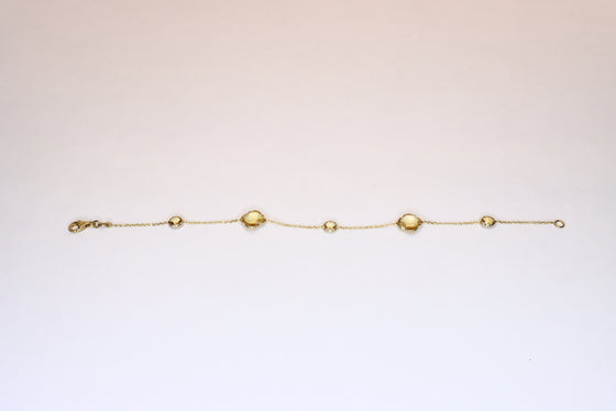 Gold Chain bracelet with citrines