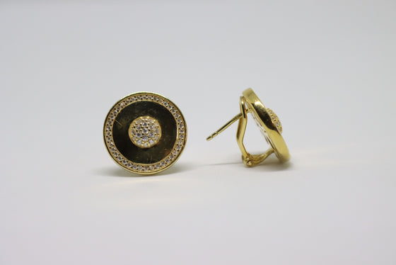 Gold Plated Silver Earrings with zircons