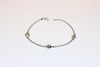 White Gold Chain Bracelet with Charms for Child