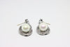 Silver Earring with pearl and zircons