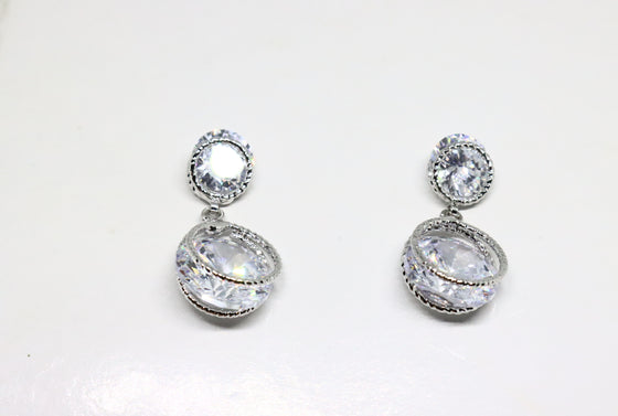 Silver Earrings with zircons