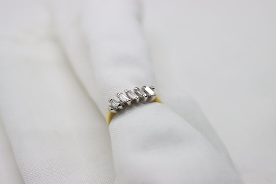 Platinum and Gold Ring with diamonds