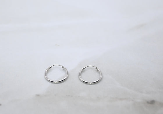 White Gold Hoop Earrings