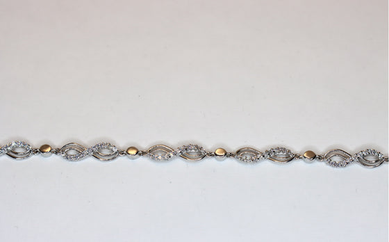 White Gold Tennis Bracelet with Zircons