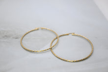  Yellow and White Gold Hoop Earrings