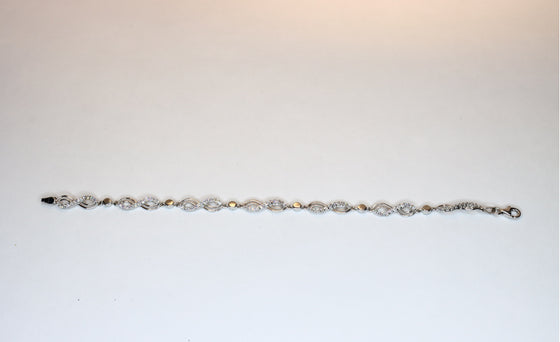 White Gold Tennis Bracelet with Zircons