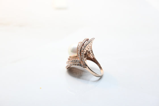 Silver Rose Gold Plated Ring