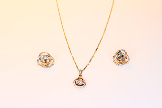 Rose Gold Pendant with diamond