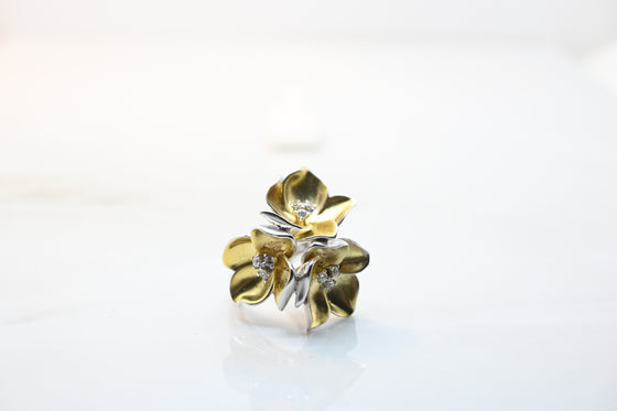 Silver Gold Plated Ring