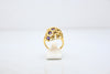 Yellow Gold Ring with Amethysts