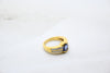 Yellow Gold Diamond Ring with Sapphire