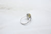 White Gold Diamond Ring with Topaz