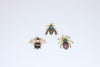 Silver Rose Gold Plated Pendant Queen Bee with zircons