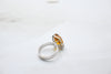 White Gold Diamond Ring with Topaz