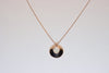 Silver Rose Gold Plated Pendant with Pearl