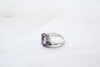 White Gold Ring with Amethyst and Diamonds