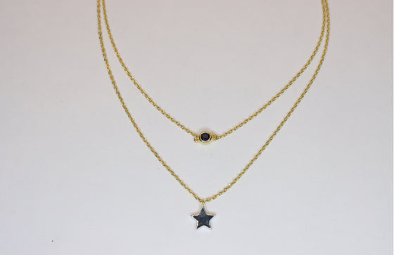 Silver Gold Plated Layering Necklace