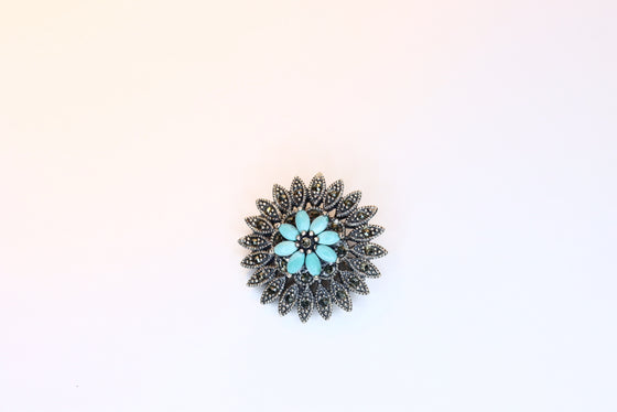 Silver Flower Brooch PS001