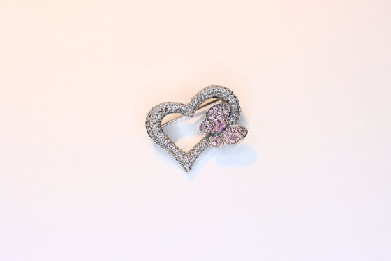 Silver Brooch Heart