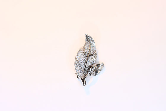 Silver Brooch Leaf