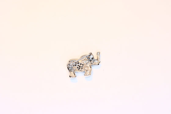 Silver Brooch Elephant Turquoise